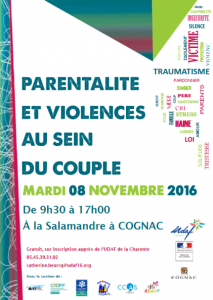 Conférence "Parentalité et violences au sein du couple" @ Salle des congrès de la Salamandre | Cognac | Aquitaine-Limousin-Poitou-Charentes | France